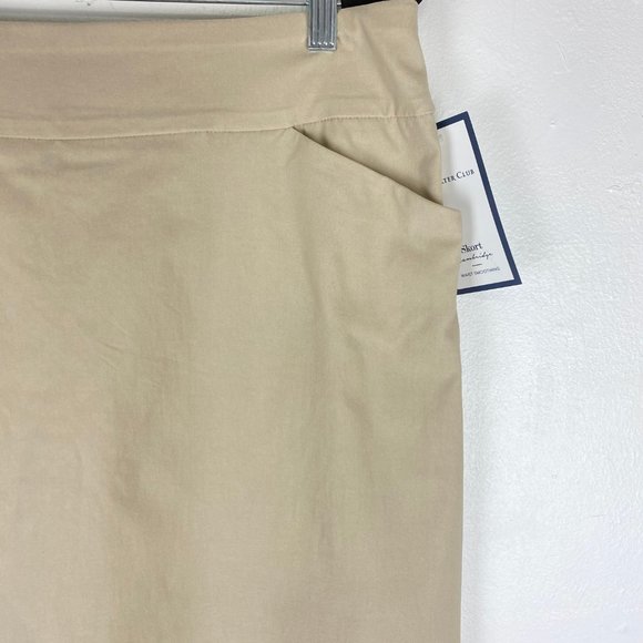 Pull-On Khaki Skort Skirt Charter Club - Picture 5 of 7